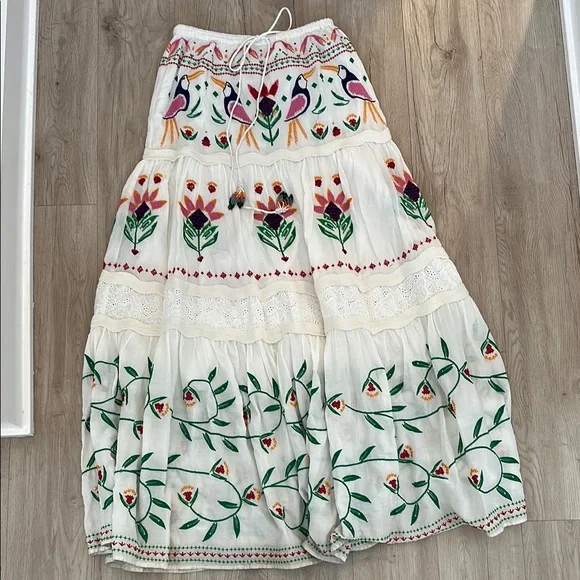 Farm rio summer garden embroidered maxi skirt and top set - Picture 6 of 9